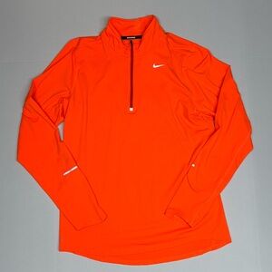 Nike Running Mens Bright Orange Half-Zip Pullover M